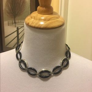Black Chocker with Faux Diamonds
